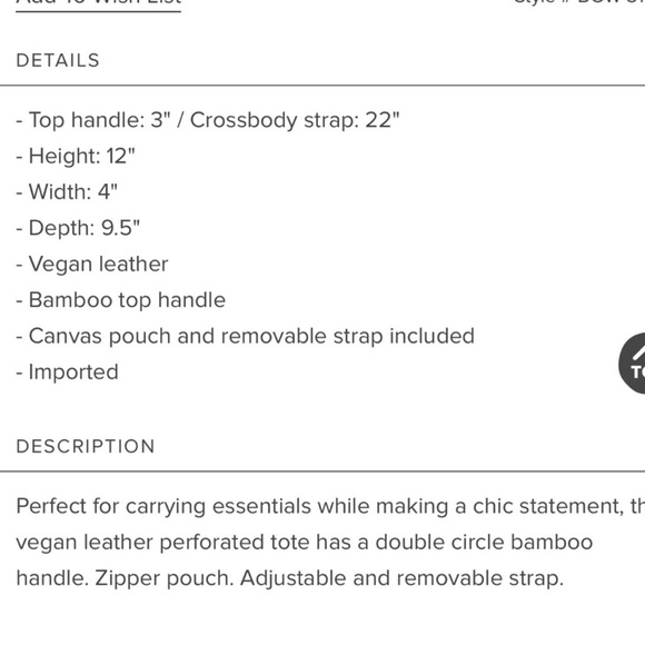 Anthropologie Bamboo Handle Tote Purse - Picture 2 of 8